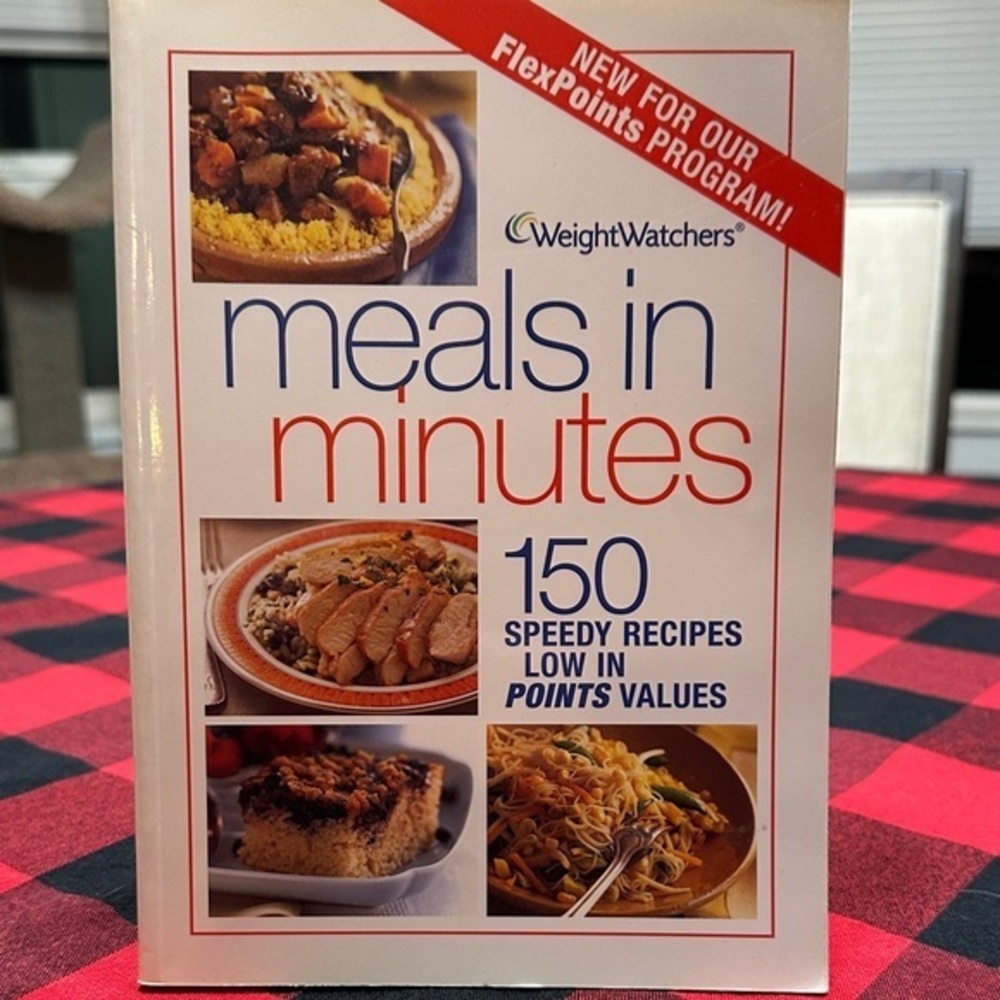 Weight Watchers Meals in Minutes Cookbook with Red and Blue Accents